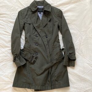 Dark Olive Green Trench Coat